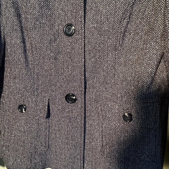 Prophecy Vintage Black & White Tweed-Like Jacket EUC Size 16 - Picture 5 of 8